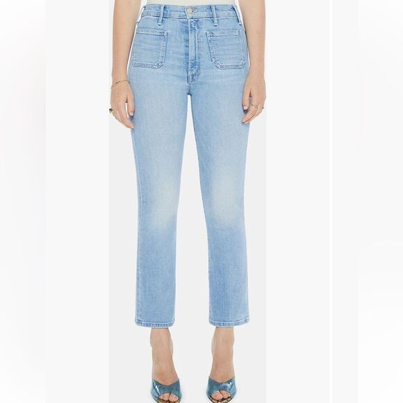 MOTHER Hustler Patch Pocket Ankle  Jeans Tune in Tune out size 32 NEW - Picture 1 of 14